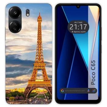Funda Silicona “Paris” con Diseño de Dibujos para Poco C65