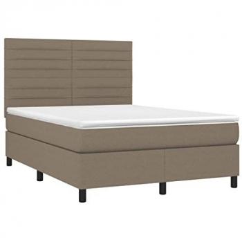 VidaXL Boxspringbett Jaro Taupe 140x200 cm