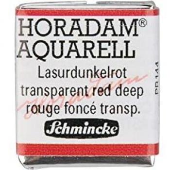 Feinste Künstler‑Aquarellfarben Schmincke HORADAM® – 1/2 Näpchen, Lasurrot Dunkel (355 044)