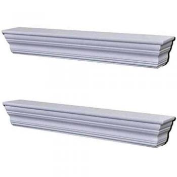 VidaXL Functional Aaliyah Dual Wall Shelves in Crisp White