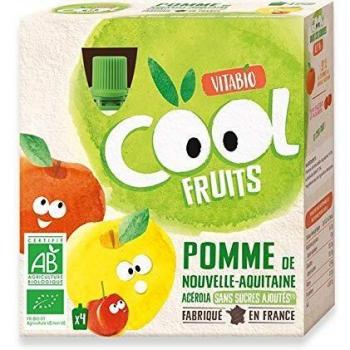 Vitabio Cool Fruits, Snack de Manzana y Acerola, 4 x 90g