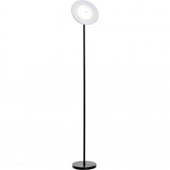 Lámpara de Pie LED 18 W 1800 lm con 3 Brillos Ajustables y Base de Metal para Salón y Dormitorio Negro
