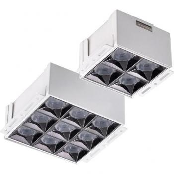 Luz LED moderna cuadrada para techos, sin bordes, alta fidelidad de color