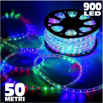 Traesio Tube Iluminado 50m Controlador 8 Luces Ambientales