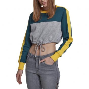 Urban Classic Women's Crew T-Shirt with 3-Tone Stripes