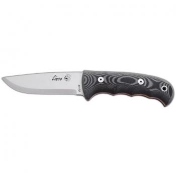 Herramienta Multiuso J&V Lince – Mango Micarta Negro, Hoja 10.5 cm, Funda Piel