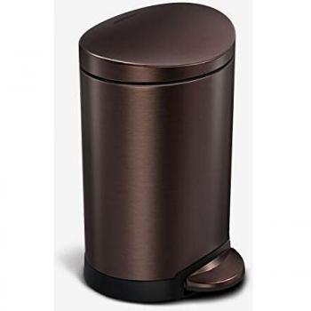 Compact Pedal Bin in Dark Bronze