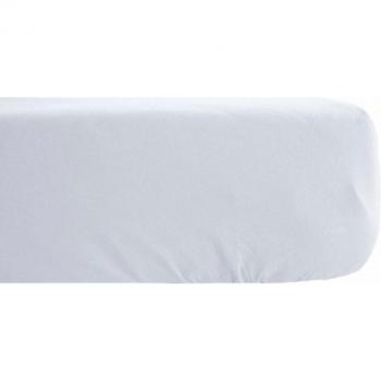 Drap Palace Neige 180x200 – 63 fils/cm² – Coton Pur Teint Lavé – Bonnet 35 cm – Vent du Sud