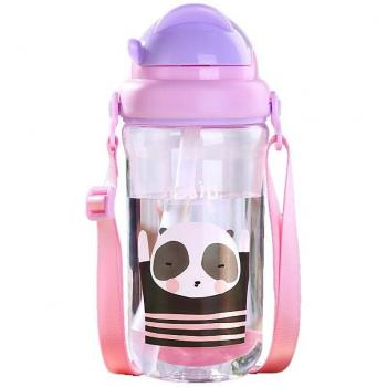 Silikon Trinkbecher für Babys, 430ml mit Strohhalm