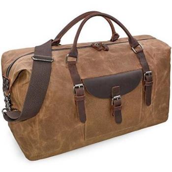 Brown Vintage Canvas Duffle – Men's Waterproof Weekend Carry‑All