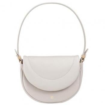 DuDu Panarea 22 cm White Leather Shoulder Bag