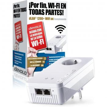 Adattatore Powerline Devolo 9447 dLAN 1200+ WiFi AC con Bridge collegabile a presa a muro