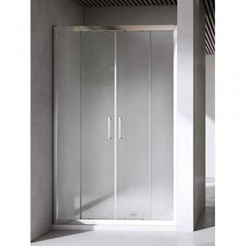 Cabina Doccia Scorrevole 140 cm Opaca in Cristallo 6mm per Nicchia