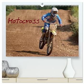 Motocross Premium Wandkalender 2025 DIN A2 quer Hochglanz Kunstdruck