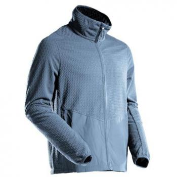 Steinblauer Microfleece Reißverschluss-Pullover