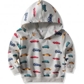 Spring Autumn Boys Hoodie with Car Design