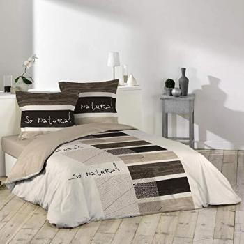 Housse de couette en bambou avec parure de lit en coton 100% naturel