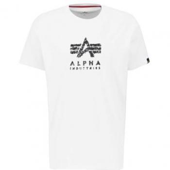 Alpha Industries T‑shirt Grunge Design Blanc (L)
