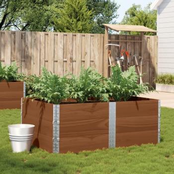 Garden Planter Solid Wood Pine Brown 150x100 cm vidaXL