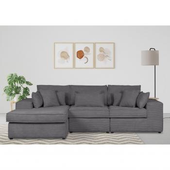 Ecksofa Florid L-Form, grau, von RAUM.ID