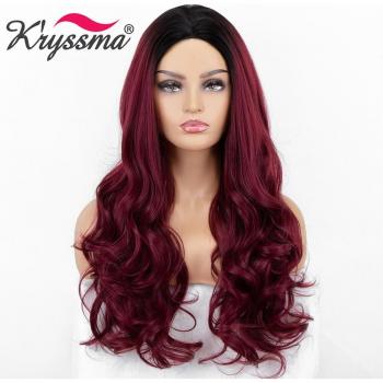 Kryssma Mixed Black and Burgundy Wig