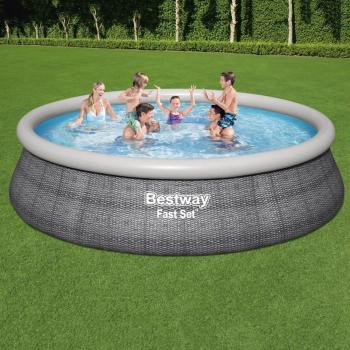 EasySetup Grey Rattan Pool – 457 cm × 106 cm