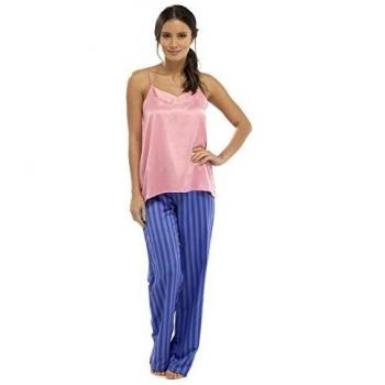 Satin Pyjama Set – Pink‑Purple by Wolf & Harte