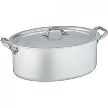 Alluminio Ovale 30×19 cm – Casseruola AGNELLI con Coperchio