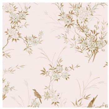 Bird & Chinoiserie Shabby Chic Wallpaper – 100cm × 52cm, 10m Roll
