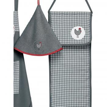 Trousse à Pain Cocottes en Balade 26 × 70 cm, Couleur Anthracite – Les Ateliers du Linge