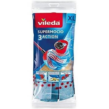 X Vileda Replacement Mop Head Refill Microfibre SuperMocio 3 Action Mop