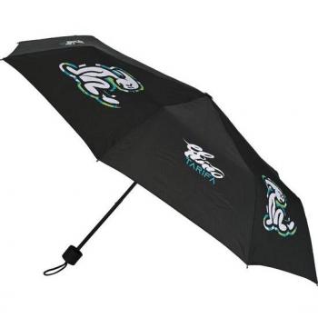 El Niño Green Bali Black Compact Umbrella 98 cm See‑Through