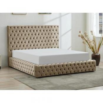 Diván abatible 160x200 Terciopelo con Topo y Colchón – DULENI