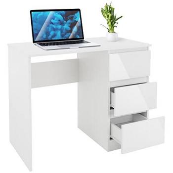Bureau Compact ML-Design 90x76x50 cm Blanc