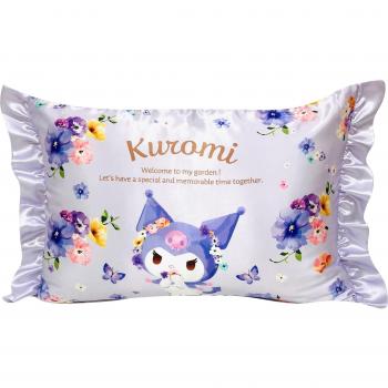 MORIPiLO Sanrio Kuromi Soft Silk Pillowcase – 43x63cm Washable, Low Friction, Triple Moisturizing, Purple