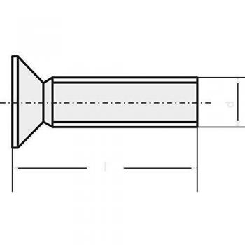 DIN 965 M3 12mm Zinc-Plated Countersunk Screws