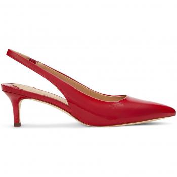 Chaussons à talon Ralph Lauren Lolah II Verreux Rouge, modèle Slingback