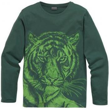 KIDSWORLD Langarmshirt TIGER DESIGN, Langarm, Basic-Passform, mit auffälligem Druck, Rundhalsausschnitt