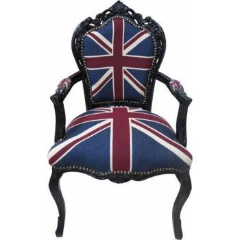 Union Jack Barock Esszimmerstuhl mit Armlehnen