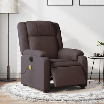 VidaXL Massagesessel Dunkelbraun Stoff