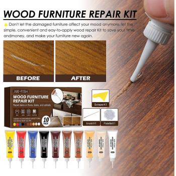 Kit Restauration Mobilière Gaoguang – Adhésif 10×, brosse incluse