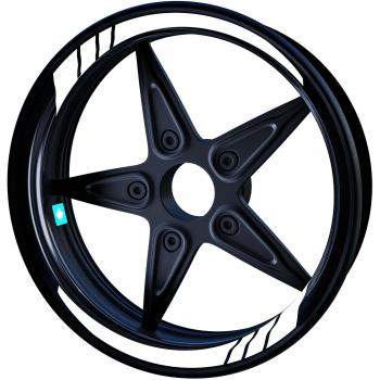 Autocollant CinarExtreme Jantes Moto – Blanc Lait