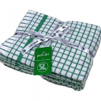 Samuel Lamont Poli-Dri Kitchen Tea Towels (Green, 3 Pack)