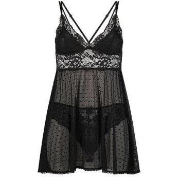 Hunkemöller Nachthemd Beatriz Schwarz