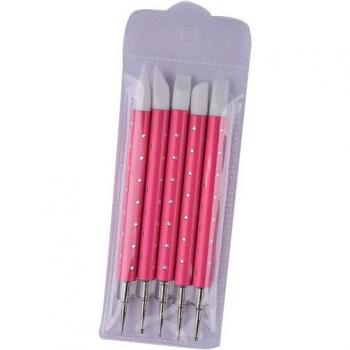 Juego de brochas para manicura acrílica