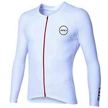 ZONE3 Herren Lava Aero 3/4-Ärmel Oberteil, weiß/rot, Größe S