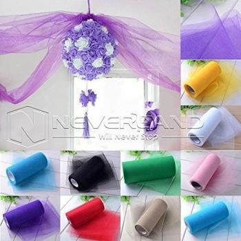 Leskyram 10 Tul Carrete 6 x 25 Yards – Tutu para Regalo de Boda y Fiesta