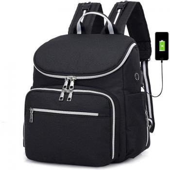 BabyBoost Travel Backpack – USB Powered, Anti‑Spill Canvas, High Capacity