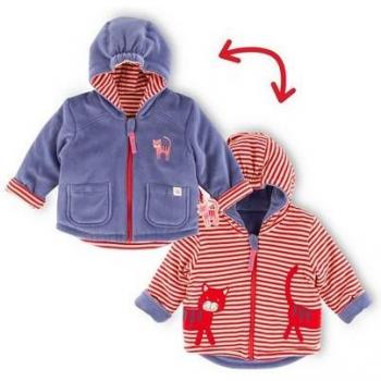 Wendejacke für Babys – Sigikid Wildcat, blau/rot-weiß
