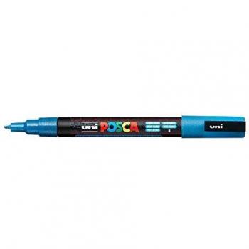 Rotulador Uni Posca PC-3ML Punta Cónica Azul Claro